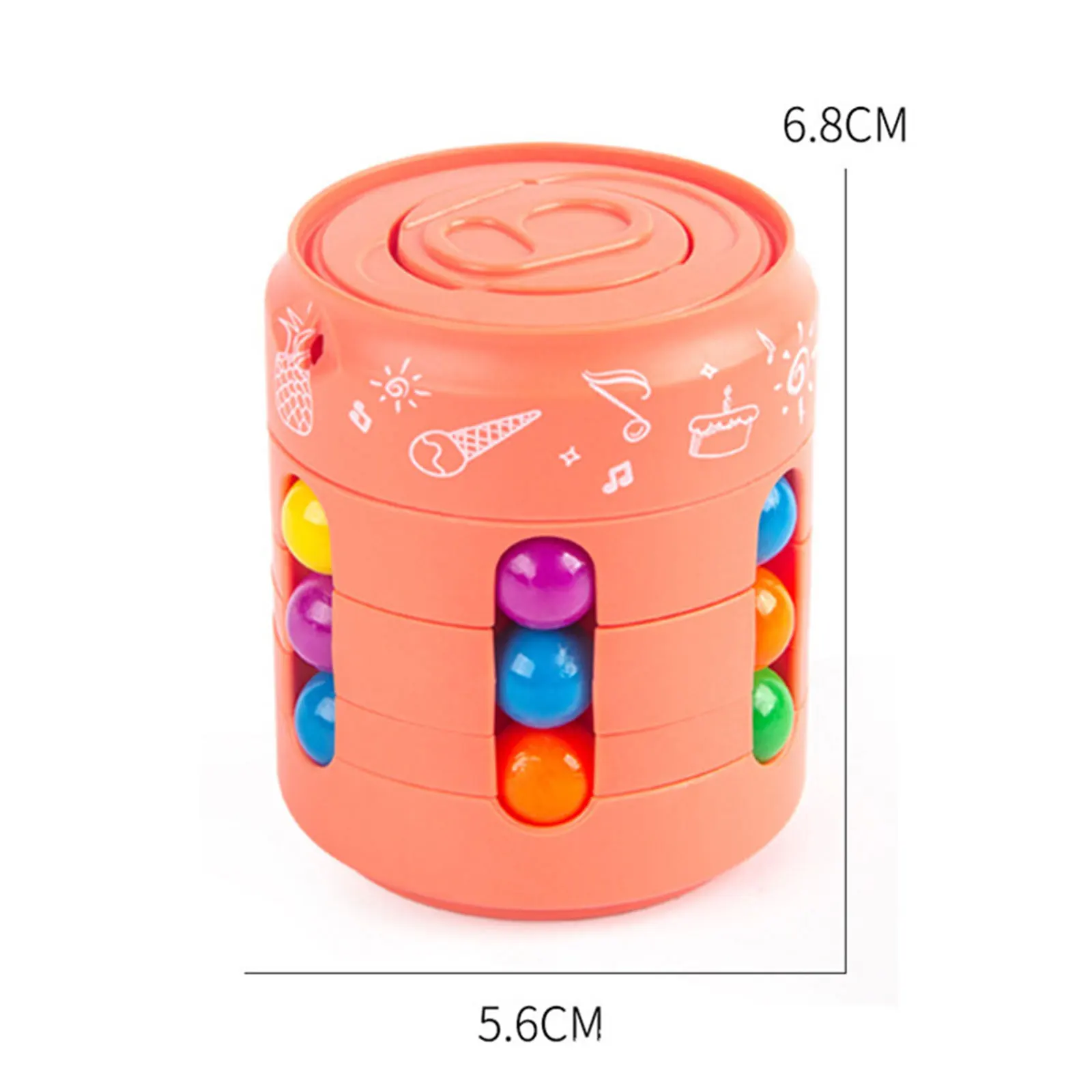

Magic Colorful Can Cube Finger Spinning Relieves Stress Decompression Educational Toys For Children Birthdays Gifts