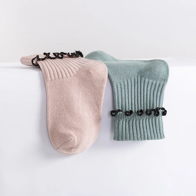 Calcetines para beb&eacute; de 0 a 8 a&ntilde;os, de algod&oacute;n puro, Color s&oacute;lido, para reci&eacute;n nacido-3