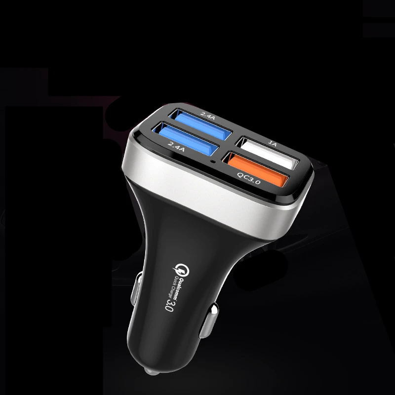Автомобильное зарядное устройство USB для автомобиля 4 USB-порта быстрая зарядка 3 0