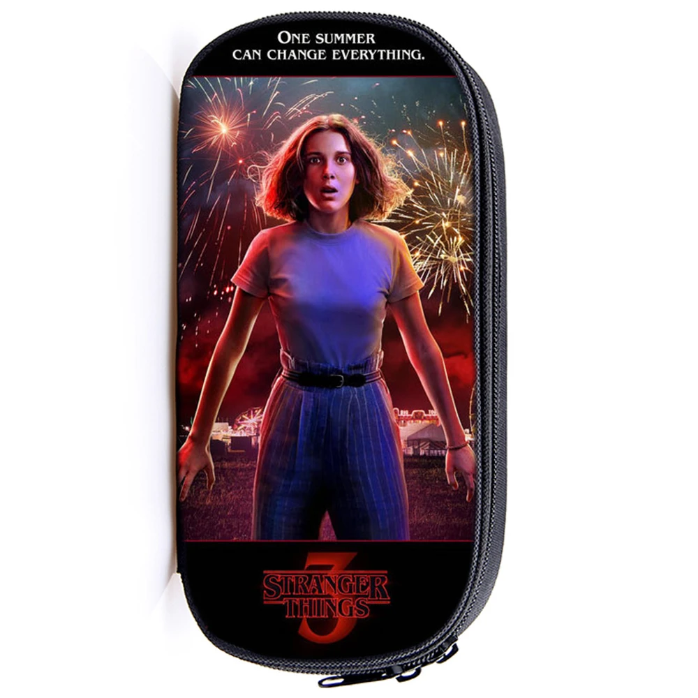 17 Странные Вещи Пенал макияж коробка для школьные сумки для подростков пенал для девочек детский пенал для карандашей канцелярские принадлежности на молнии принадлежности - Цвет: 17