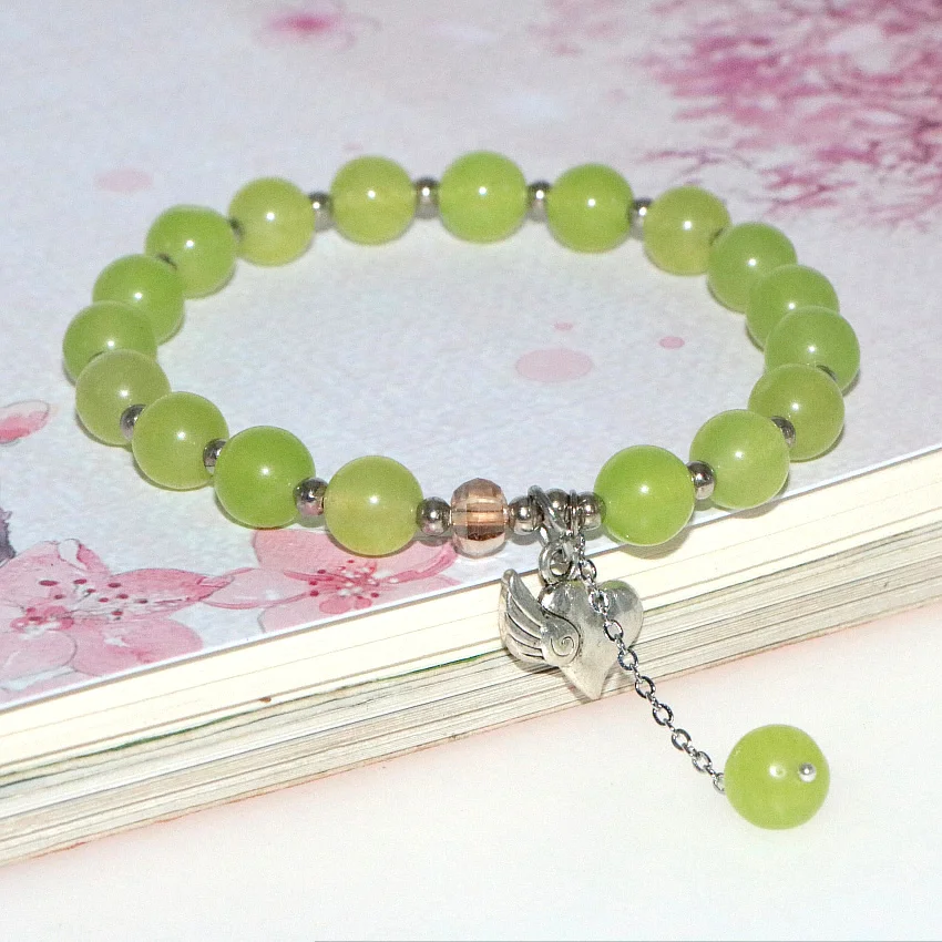 Original Ethnic Style Natural Stone Bracelet Opal Tourmalines Rubys Jades Woman Girl Gift Alloy Pendant Accessories Christmas | Украшения и