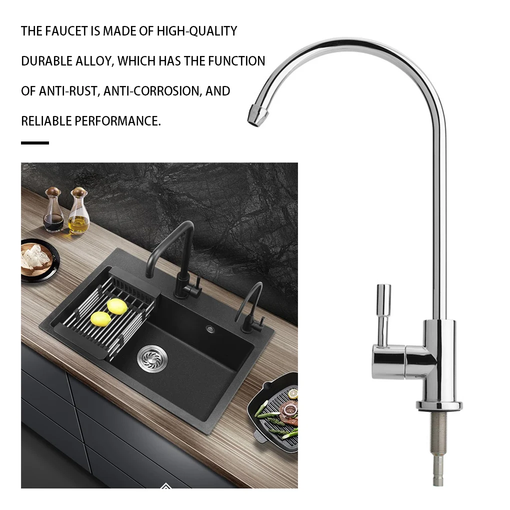 

1/4 Tap Alloy Rustproof Anti-Corrosion Water Clarifier Accessory Rotatable Water-Saving Faucet