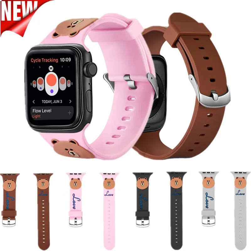 Мягкий силиконовый спортивный ремешок для наручных часов apple watch 42 мм 38 версия