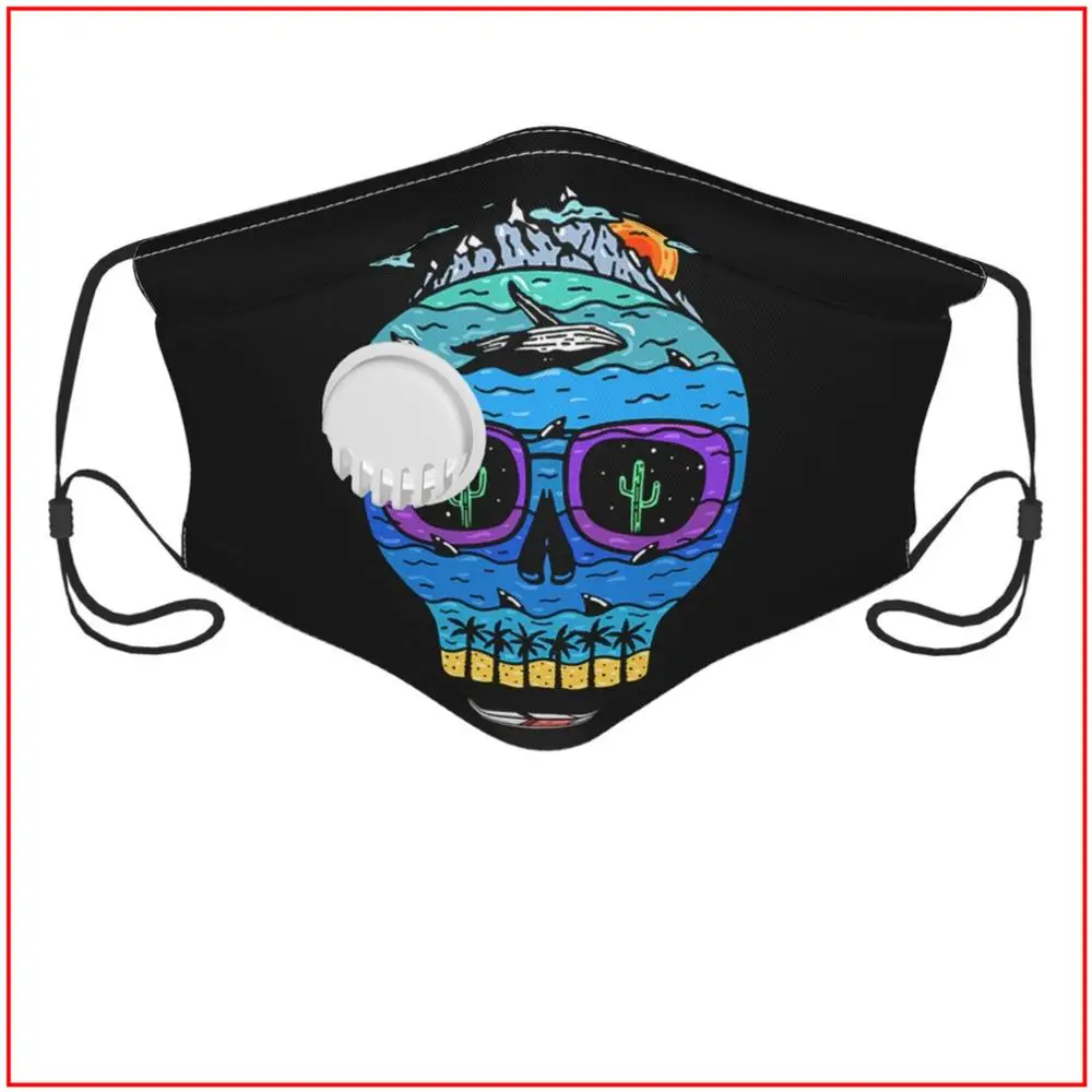 

SUMMER DREAMING HORROR Kids Men Women face mask Cotton Adjustable Fishing Cowboys Facemasks Reusable Washable