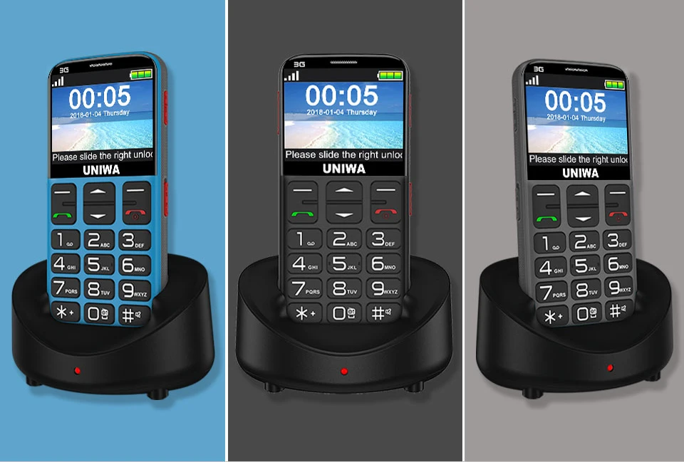 UNIWA V808G английская русская клавиатура 10 дней в режиме ожидания 3g WCDMA сильный фонарь Мобильный телефон большой SOS 3g мобильный телефон