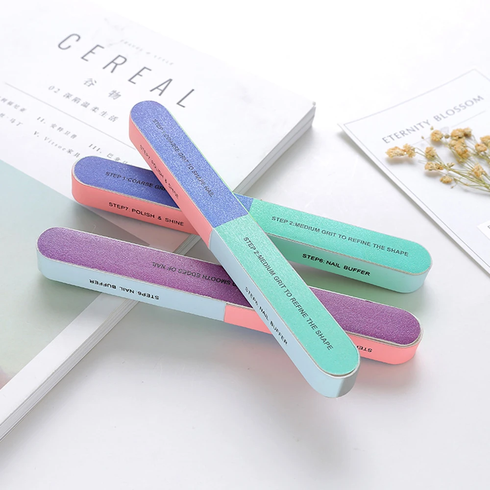 1PCS Six-sided Polished Nail File Creative Tools Polishing Matte Rod Professional Stickers | Красота и здоровье