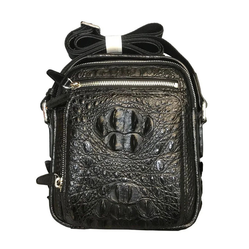 

new alligator leather shoulder designer messenger men's holographic skull leisure diagonal bag fashion trend back bone luxury