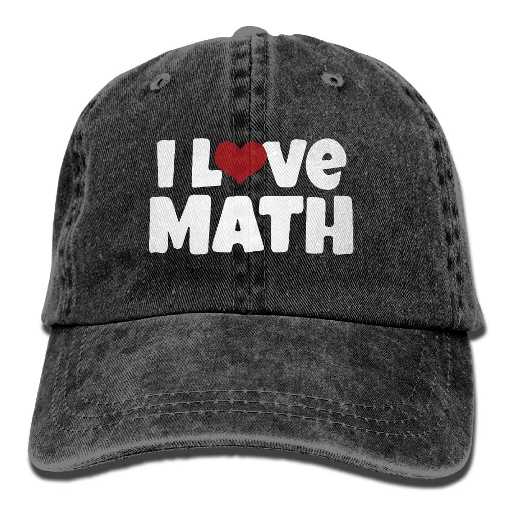 2018 взрослая Модная хлопковая джинсовая бейсболка с надписью I Love Math Классическая