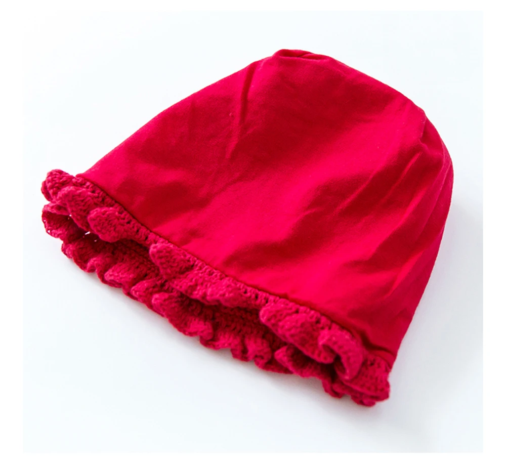 

TOU-- Baby Girls Big Flower Knitted Caps Child Autumn Knit Hat Strawberry Design Hats 2 Colors 1pcs/Lot