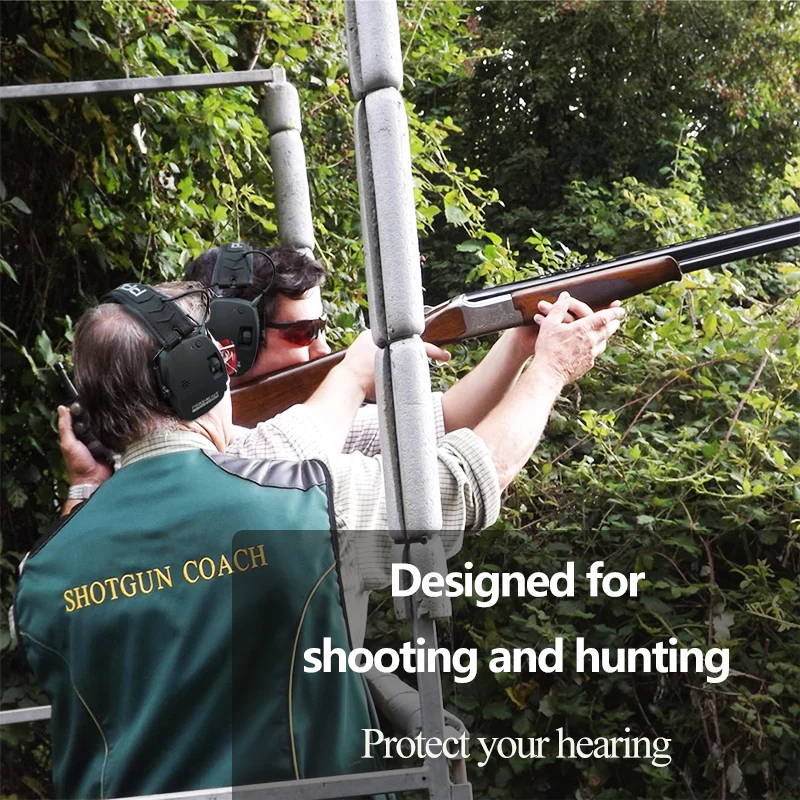 

ZOHAN Electronic Shooting Ear Protection Sound Bluetooth Noise Reduction Ear Muffs Professional for Hunting Ear Defender NRR22db