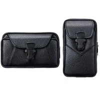 unisex vintage pu leather waist bag phone holder purse men women sport belt hip belt loop holster wallet carry case purse
