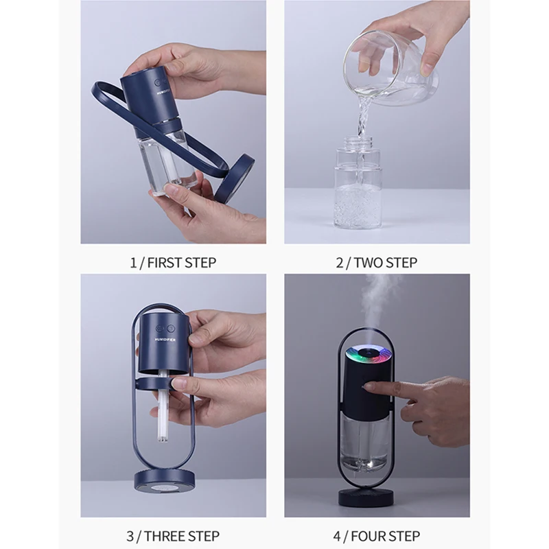 Увлажнитель воздуха ультразвуковой для эфирных масел 7 цветов вращение на 360