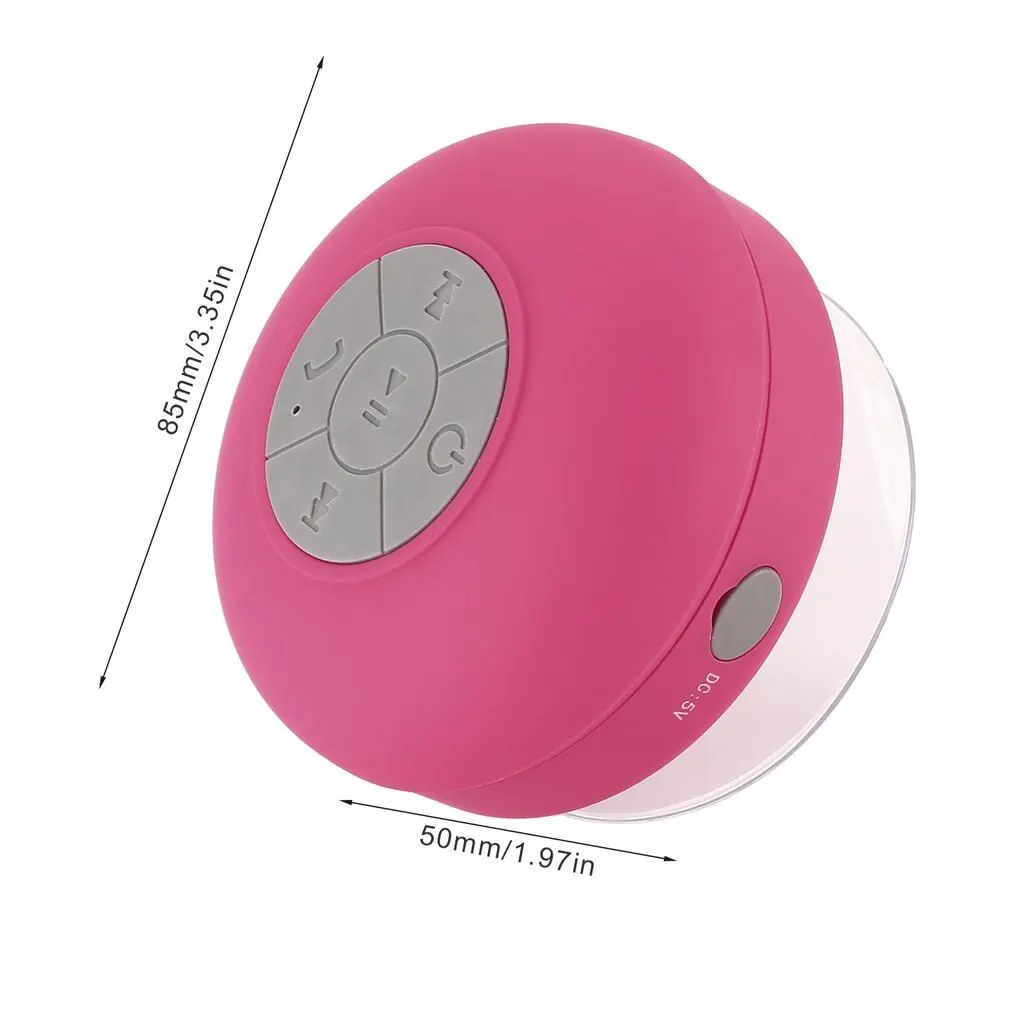 

Mini Wireless Speaker Portable Waterproof Shower Speaker for phone MP3 Receiver Hand Free Car SpeakerWhite