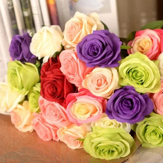 1 шт. корейский искусственный цветок розы одиночное украшение для дома гостиной