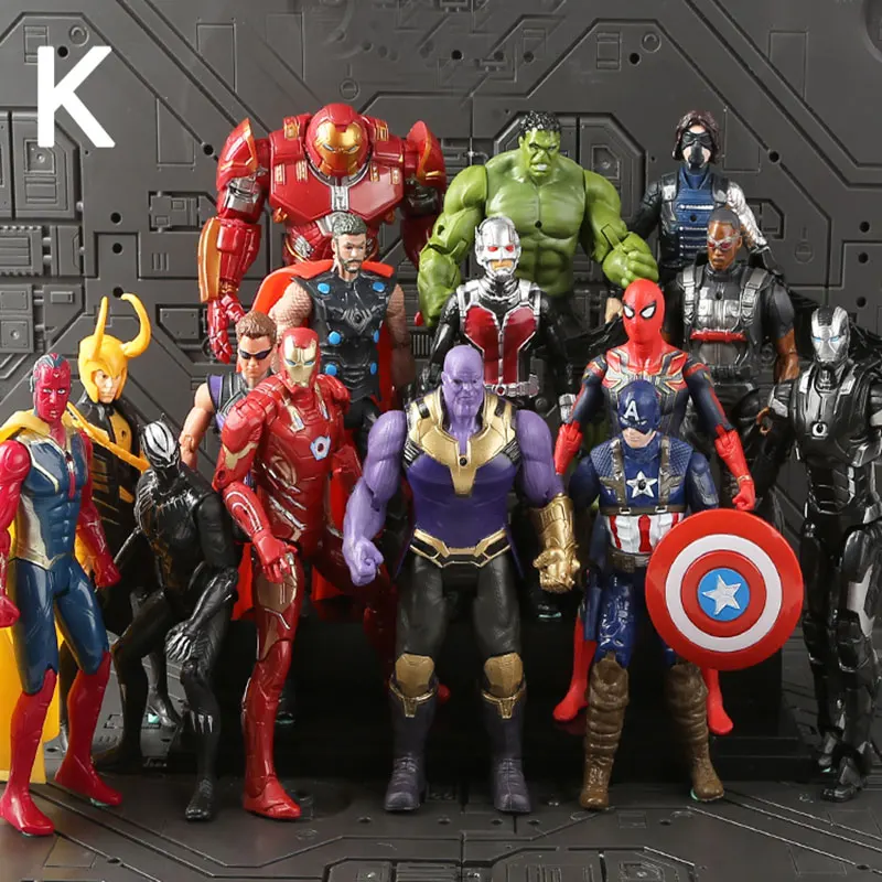 

16cm Marvel Avengers 3 Super Hero Action Figure Infinite War Spiderman Hulk Ironman Black Panther Groot PVC Dolls Kids Toy Gift