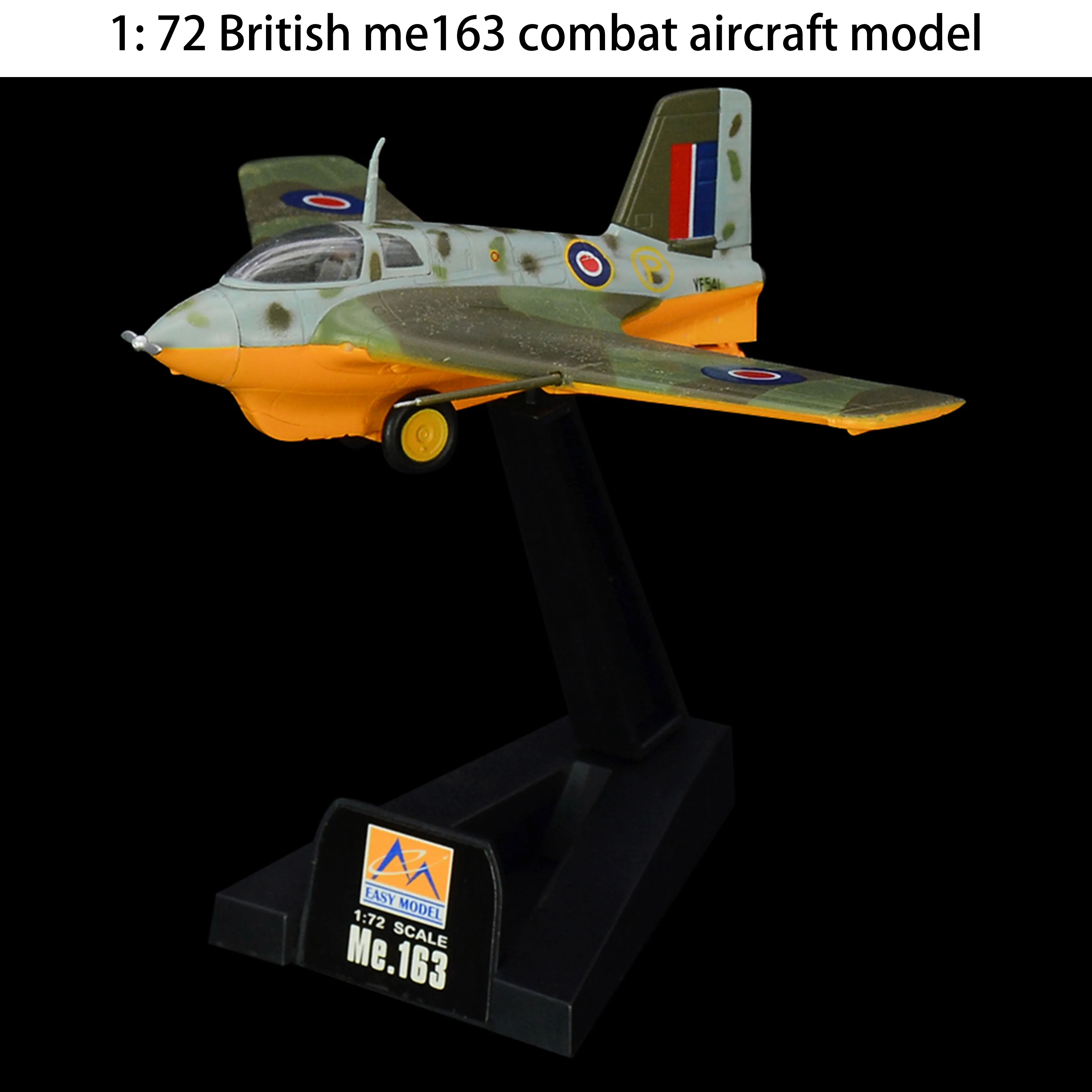 1: 72 британская модель боевого самолета me163, Коллекционная модель готового продукта 36343