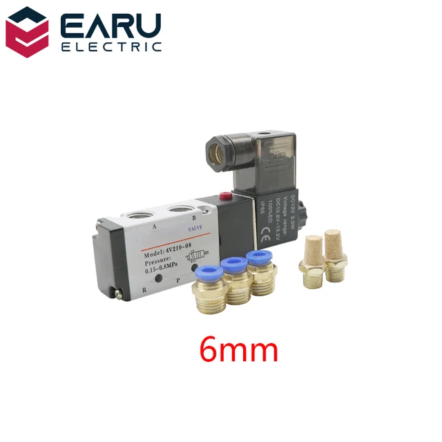 

Электромагнитный клапан EARUELECTRIC 5-ходовой 2-позиционный 12В 24В 220В