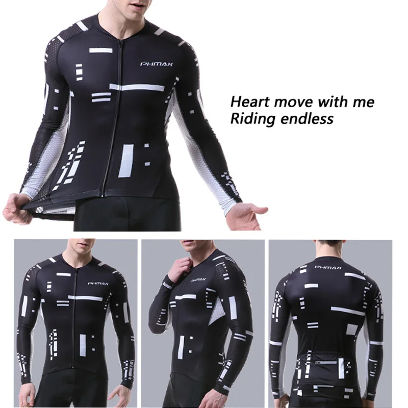 Высококачественные мужские трикотажные изделия PHMAX для велоспорта с длинным