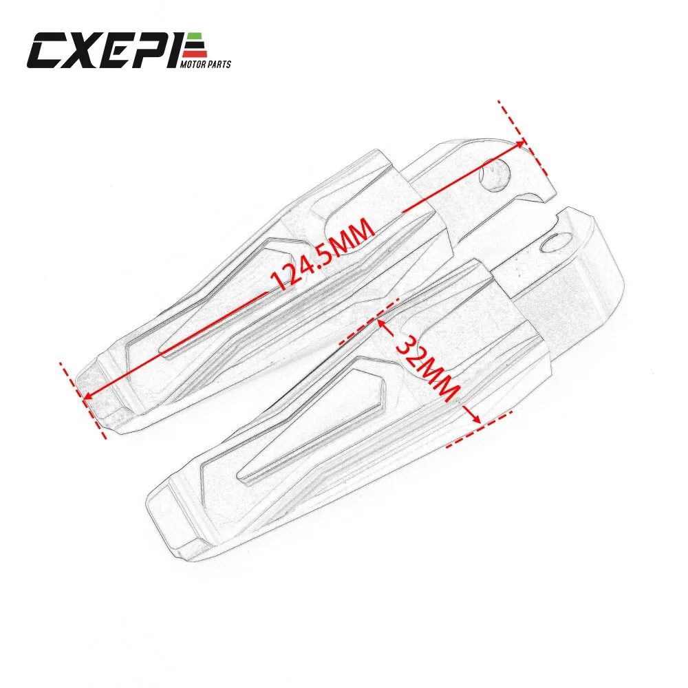 

CNC Motorcycle Rear Foot Pegs Rests Passenger Footrests For Yamaha TMAX 530/500 T-MAX 530/500 XP530 TMAX530 TMAX500
