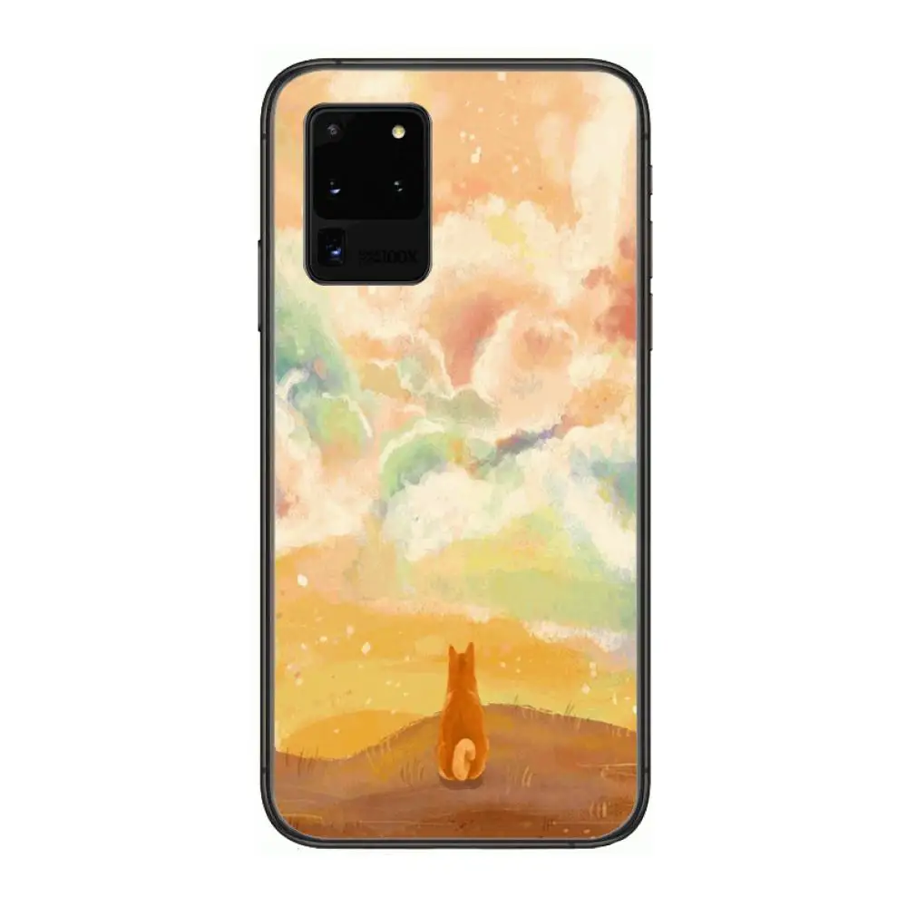 

Cute Dog Phone cover hull For SamSung Galaxy S 6 7 8 9 10 20 21 Plus Edge E note 5G Lite Ultra black soft bumper