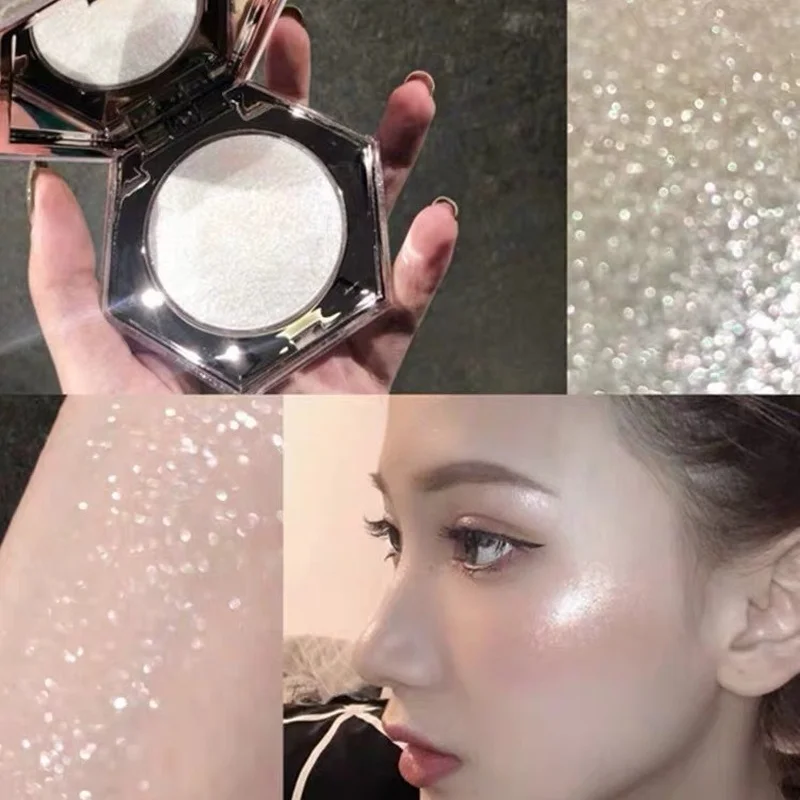 3 цвета хайлайтер порошок блестки палитры макияжа свечение лицо блеск для