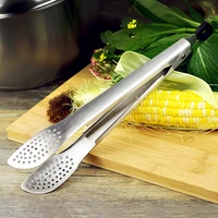 kitchen tong heat resistant hollow out stainless steel barbecue tongs food tongs kitchen tools bbq tools accessories