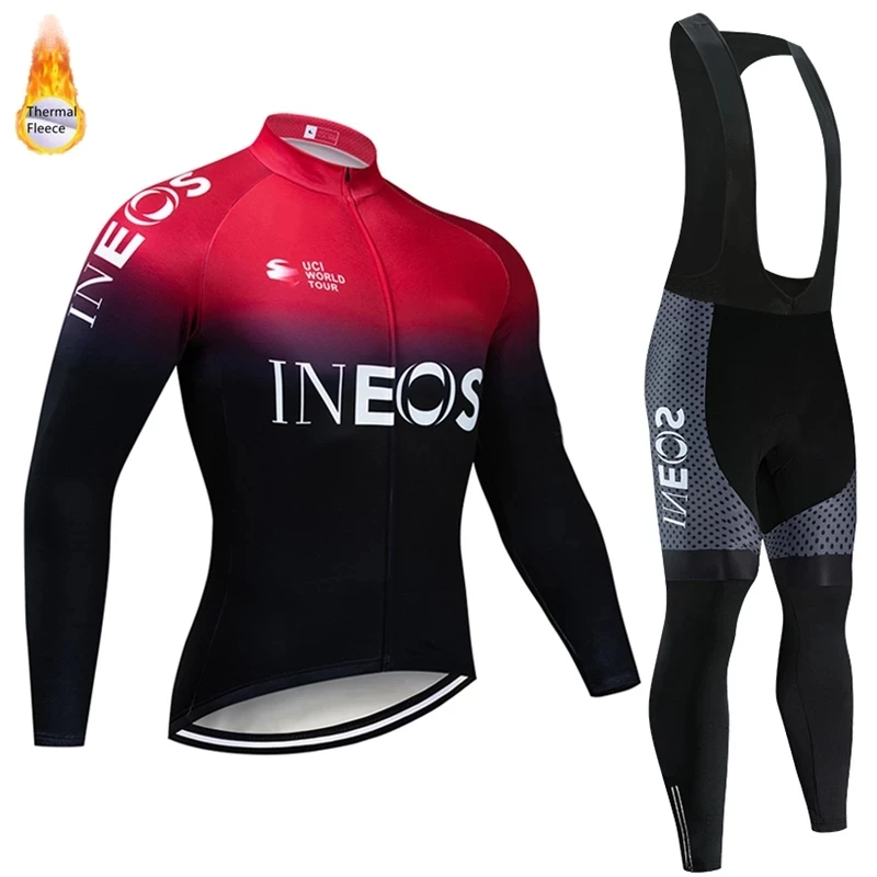 

INEOS VISMA 2021 Men Cycling Jerseys Sets Bicycle Team Winter Thermal Cycl Clothing Ropa Ciclismo Hombre MTB Road Race Bike Suit
