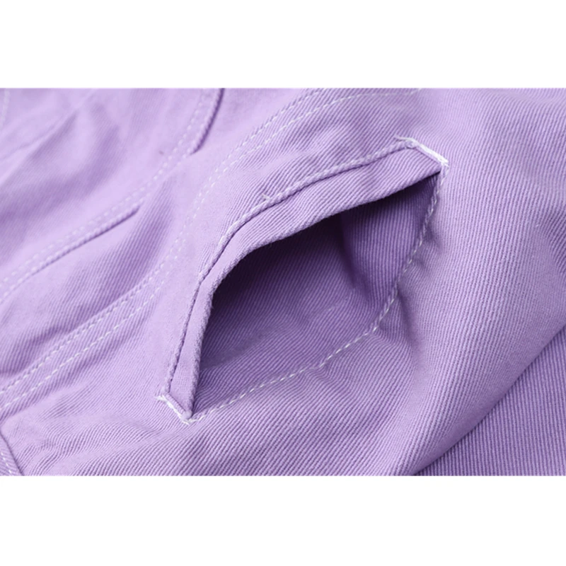 

2020 Autumn New Loose Purple Denim Jacket Women Single-Breasted Jeans Jacket Harajuku Outerwear High Quality Ladies Jackets G171