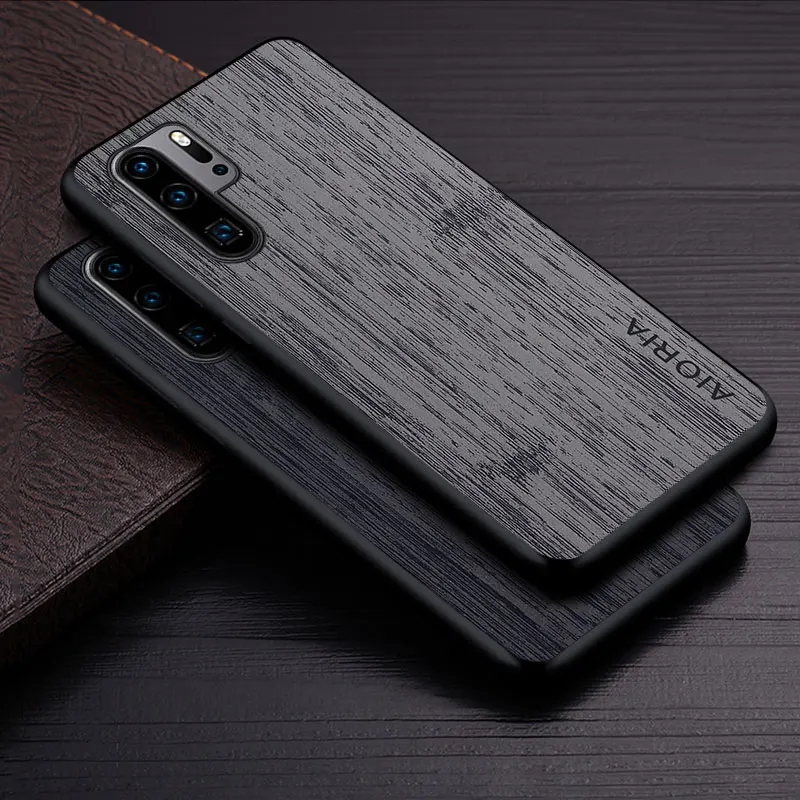 Чехол для Huawei P30 Pro Lite чехол с бамбуковым деревянным узором кожаный телефона