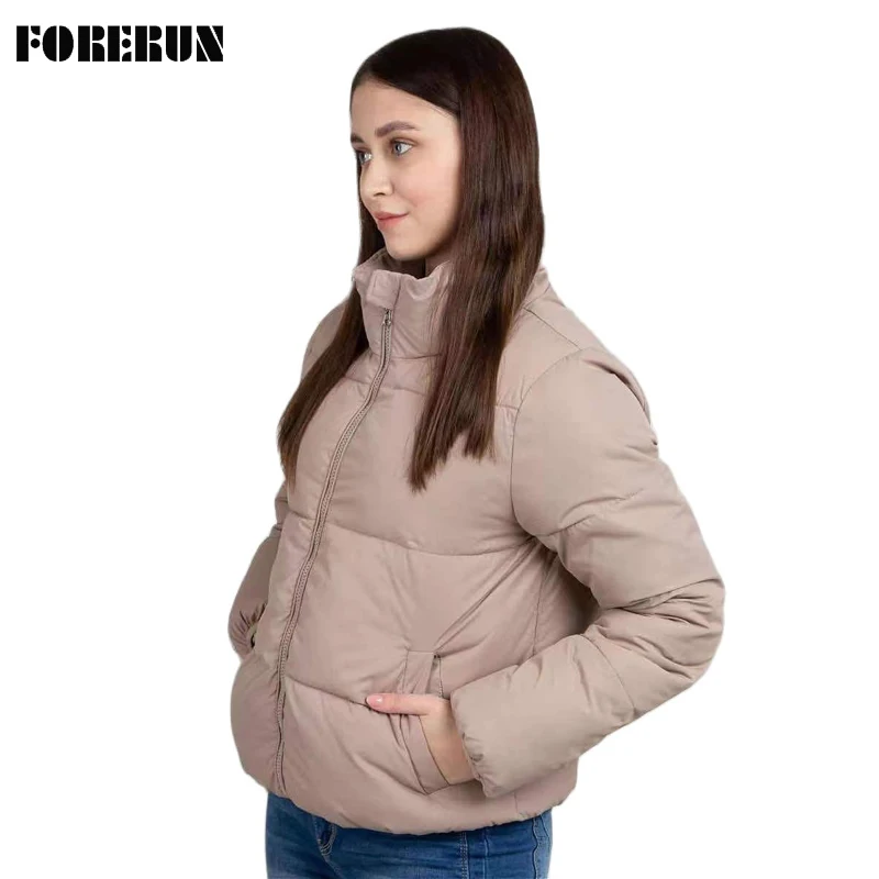 

Women Winter Jacket 2021 Oversized Bubble Puffer Jackets Standard Collar Cotton Padding Warm Solid Coat Parkas Casaco Feminino