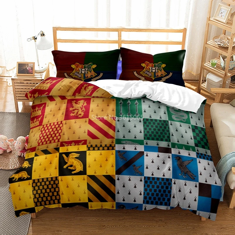 Magic School Snake Printed Duvet Cover Set Pillowcase 3d Potter Bed Linen Bedclothes Europe/Australia/USA Twin Queen King Size | Дом и сад