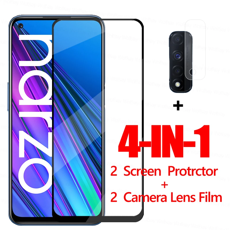 

Full Glue Screen Protector For Realme Narzo 30 Glass Realme Narzo 30 30A Tempered Glass Realme Narzo 20 30 30A 50A 50i 8i 8s Pro