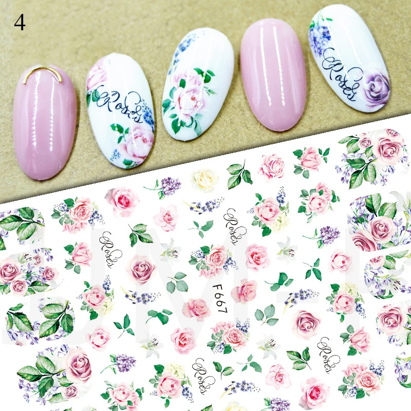 

Fashion Butterfly Flowers Sticker Nail Adhesive Sliders 3D Butterfly Flowers Nail Decoration Manicures Accessories Nail Foils