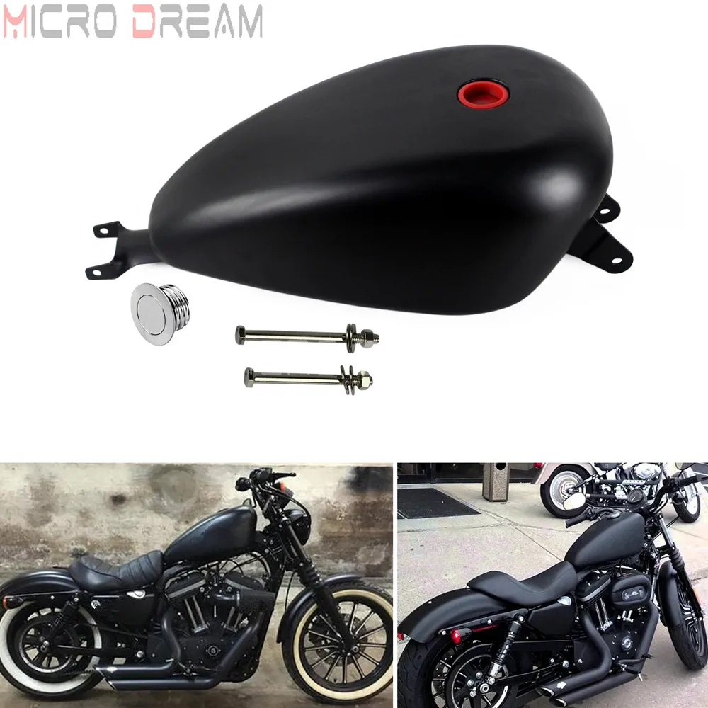 Матовый черный 3 галлона EFI Топливный бак газа для Harley Sportster 883 1200 XL883L XL883R XL883C XL883N