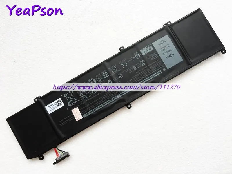 Подлинный аккумулятор Yeapson для ноутбука XRGXX 11 4 в 90 Вт/ч DELL G5 15 5590 5590-D2765B 5590-D1785B