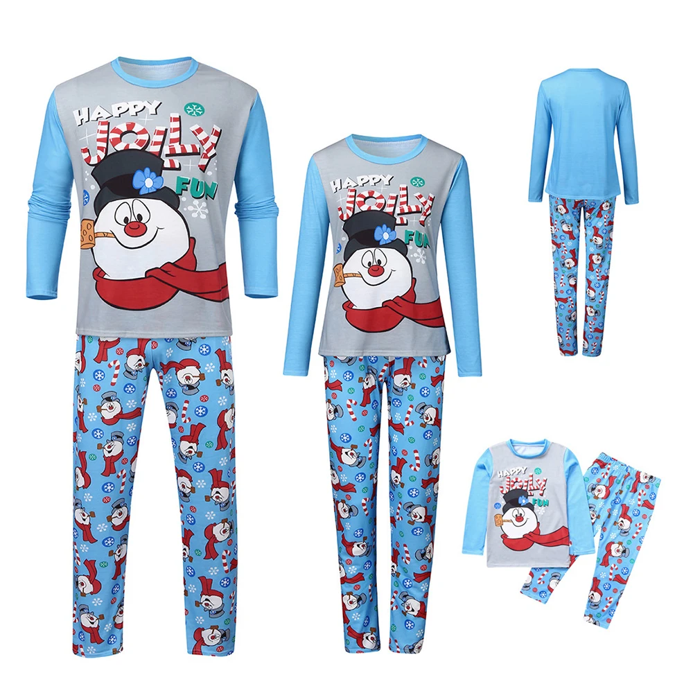 Семейный Рождественский пижамный комплект одежда для мамы и ребенка толстовка с