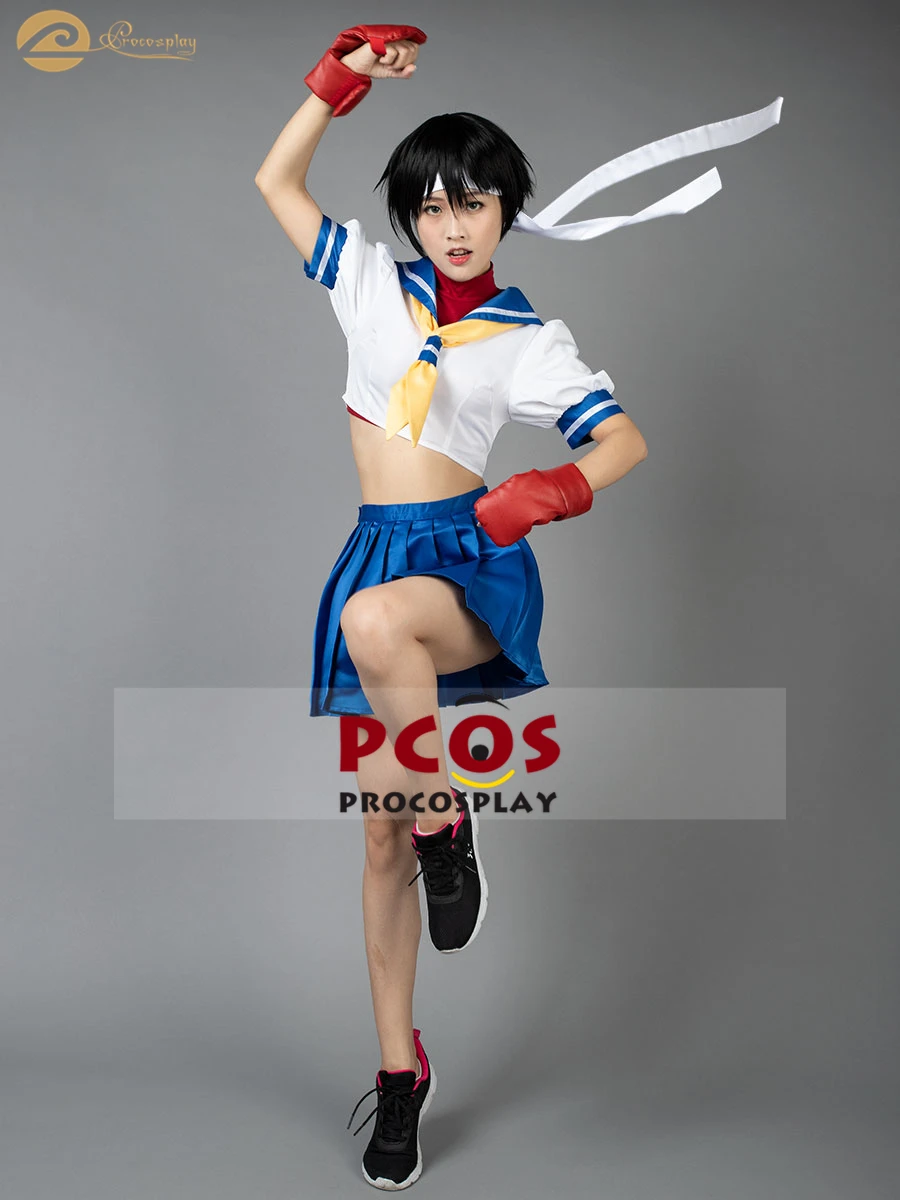 ProCosplay В наличии! Игровой Топ уличный костюм моряка Chun Li косплей для женщин