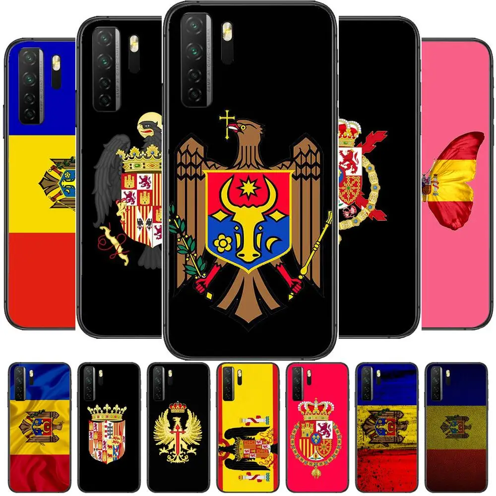 

Spain Spanish Flag Black Soft Cover The Pooh For Huawei Nova 8 7 6 SE 5T 7i 5i 5Z 5 4 4E 3 3i 3E 2i Pro Phone Case cases