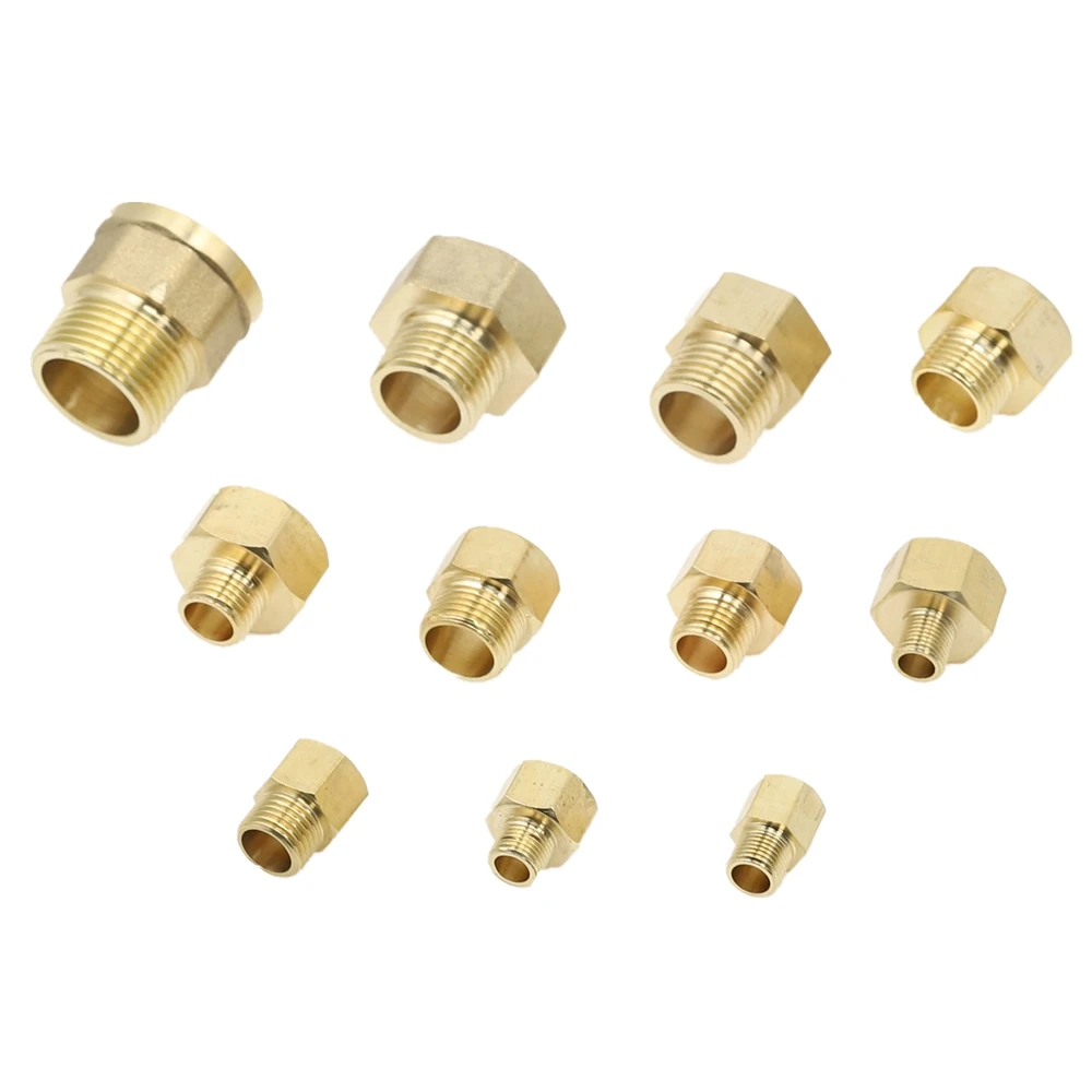 

1pcs Copper M/F 1/8",1/4",3/8",1/2" 3/4" BSP Male to Female Threaded Brass Coupler Adapter Brass Pipe Fitting