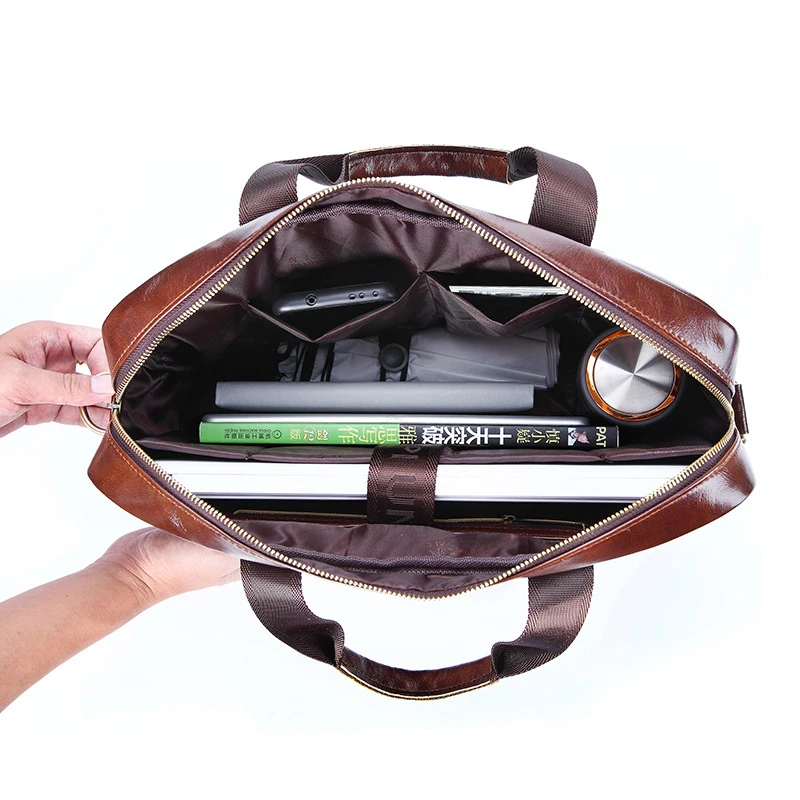 Новый Винтажный деловой мужской портфель из 100% натуральной коровьей кожи