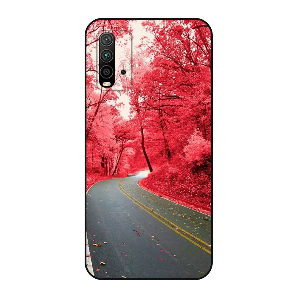 Natural Scenery Reasonal Price Top Detailed Popular Case For Xiaomi Redmi 9T Soft Mobile Phone Skin Black Bumper Art | Мобильные
