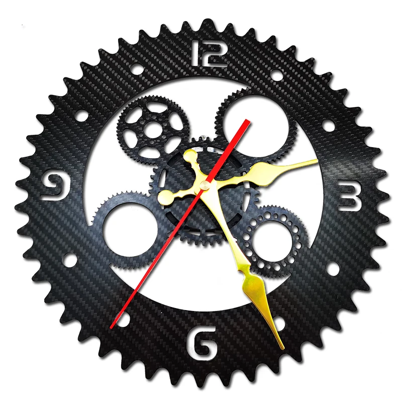 Современные дизайнерские настенные часы из углеродного волокна В