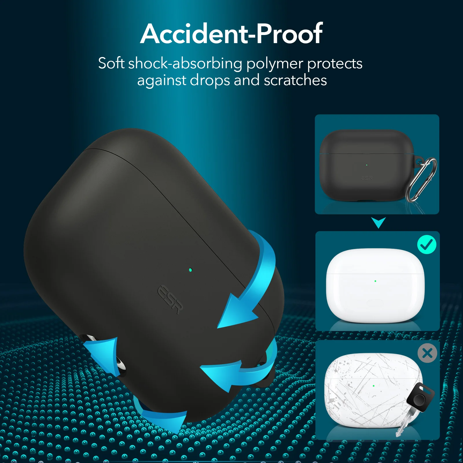 Чехол ESR для AirPods 3 магнитный чехол с беспроводной зарядкой 2021 защитный брелок