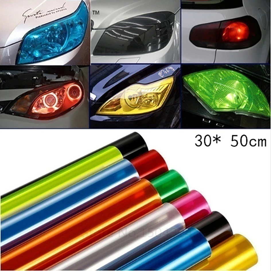 

Car Headlights Color Film Tail Light Film Headlights Transparent Film Chameleon Car Foil Mobile Phone Laptop Stickers