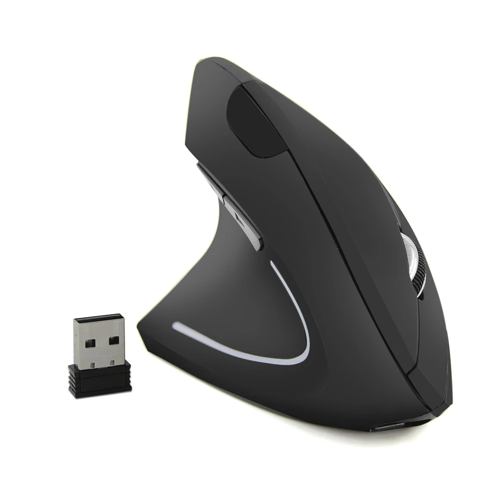 Купи Vertical Wireless Gaming Mouse USB Computer Mice Ergonomic Desktop Rechargable Mouse 1600DPI for PC Laptop Office Home за 793 рублей в магазине AliExpress