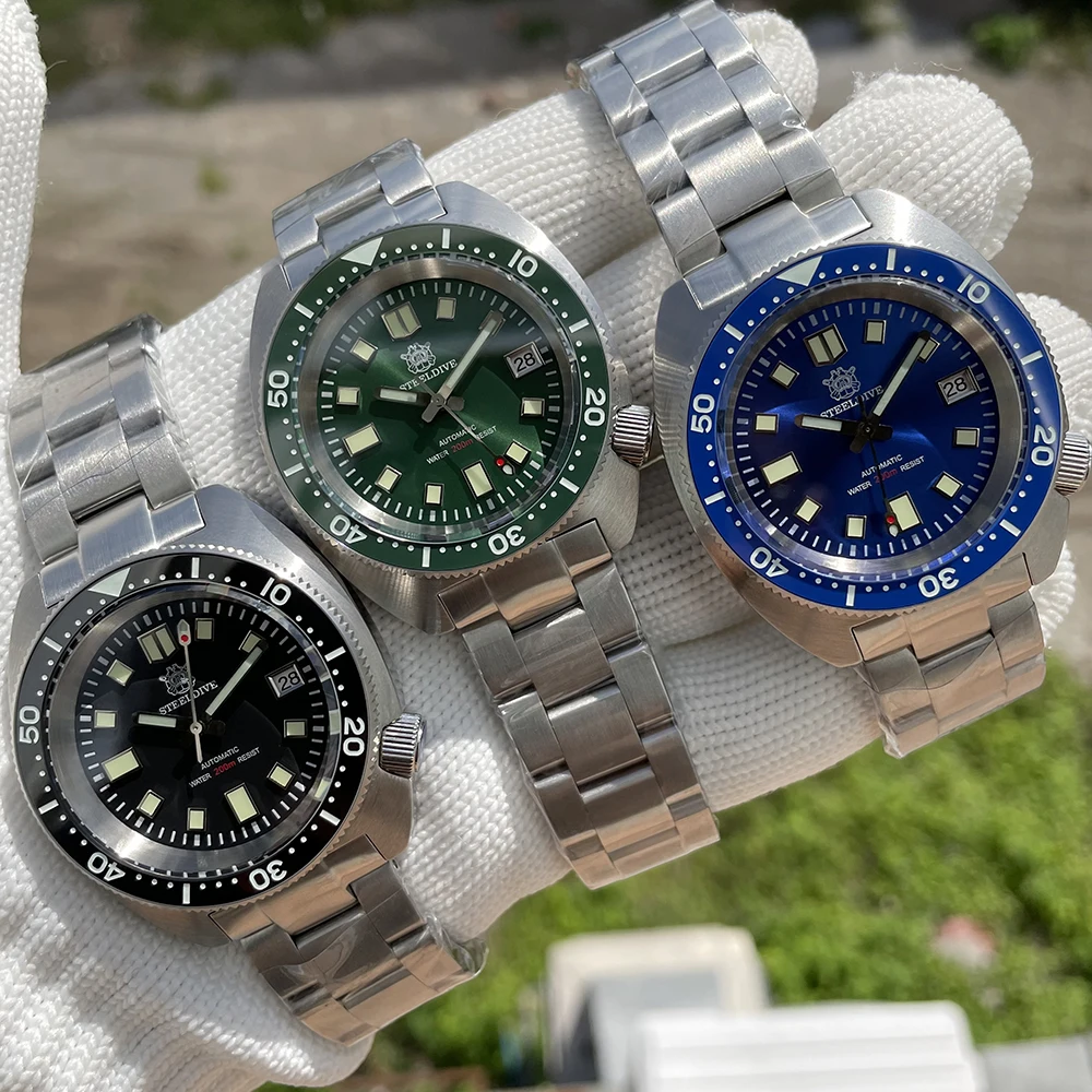Часы STEELDIVE Мужские механические, 42 мм, тонкие, водостойкие до 200 м (art.: 3920bdf786455) - 3920bdf786455