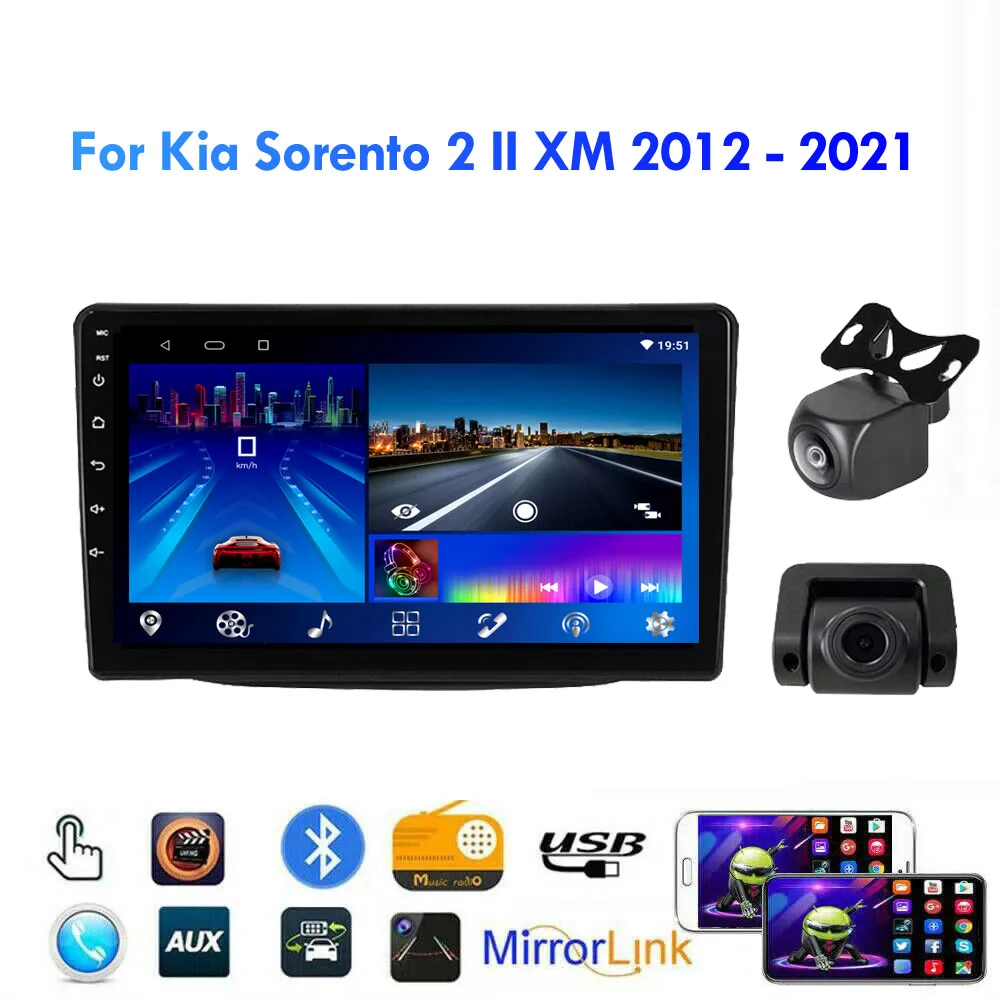 Автомагнитола PEERCE для Kia Sorento 2 II XM 2012-2021 мультимедийный видеоплеер навигация GPS