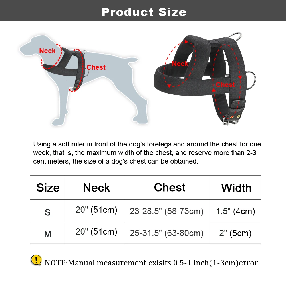 Dog Weight Pulling Harness Soft Padded Dogs Harnesses Pitbull Big Large Dogs Training Harness Pet Agility Products images - 6