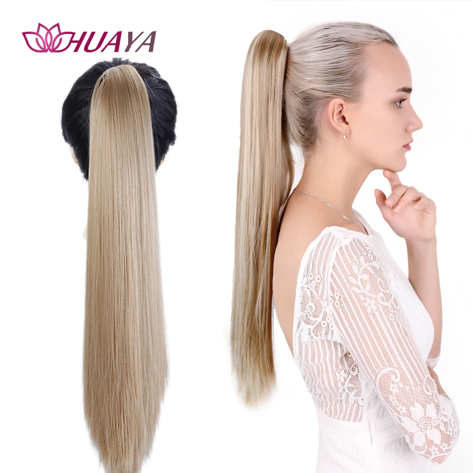

HUAYA Ponytail Hair Clip Extensions Hair Women Heat Resistant Synthetic Daily Wig Long Wavy Curly Ponytail Hair Clip