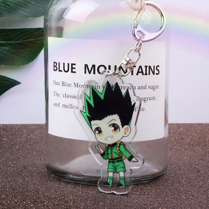 

1 шт. симпатичные брелки для ключей из аниме Hunter X Hunter Killua Zoldyck Kurapika Gon брелки с акриловой подвеской брелки для ключей Косплей Фигурки игрушки